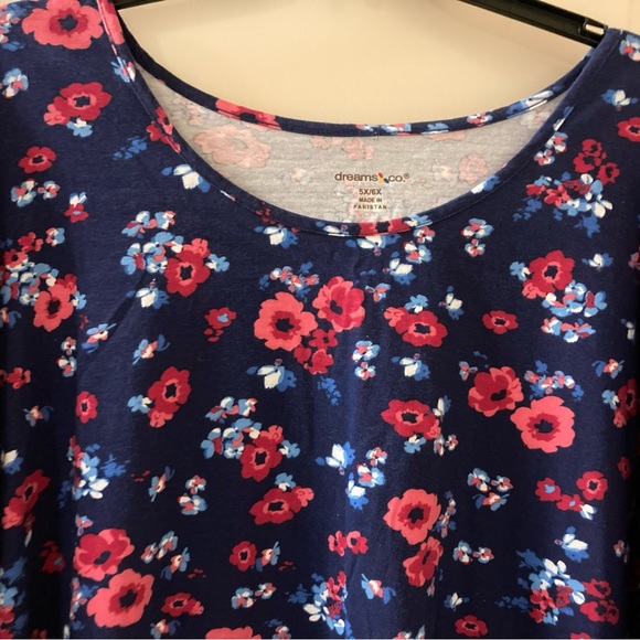 Lovely Dress Dark Blue DREAMS CO. Size 5X/6X Plus - Picture 4 of 6